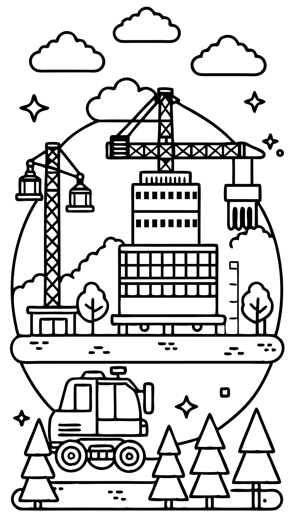 construction site coloring pages